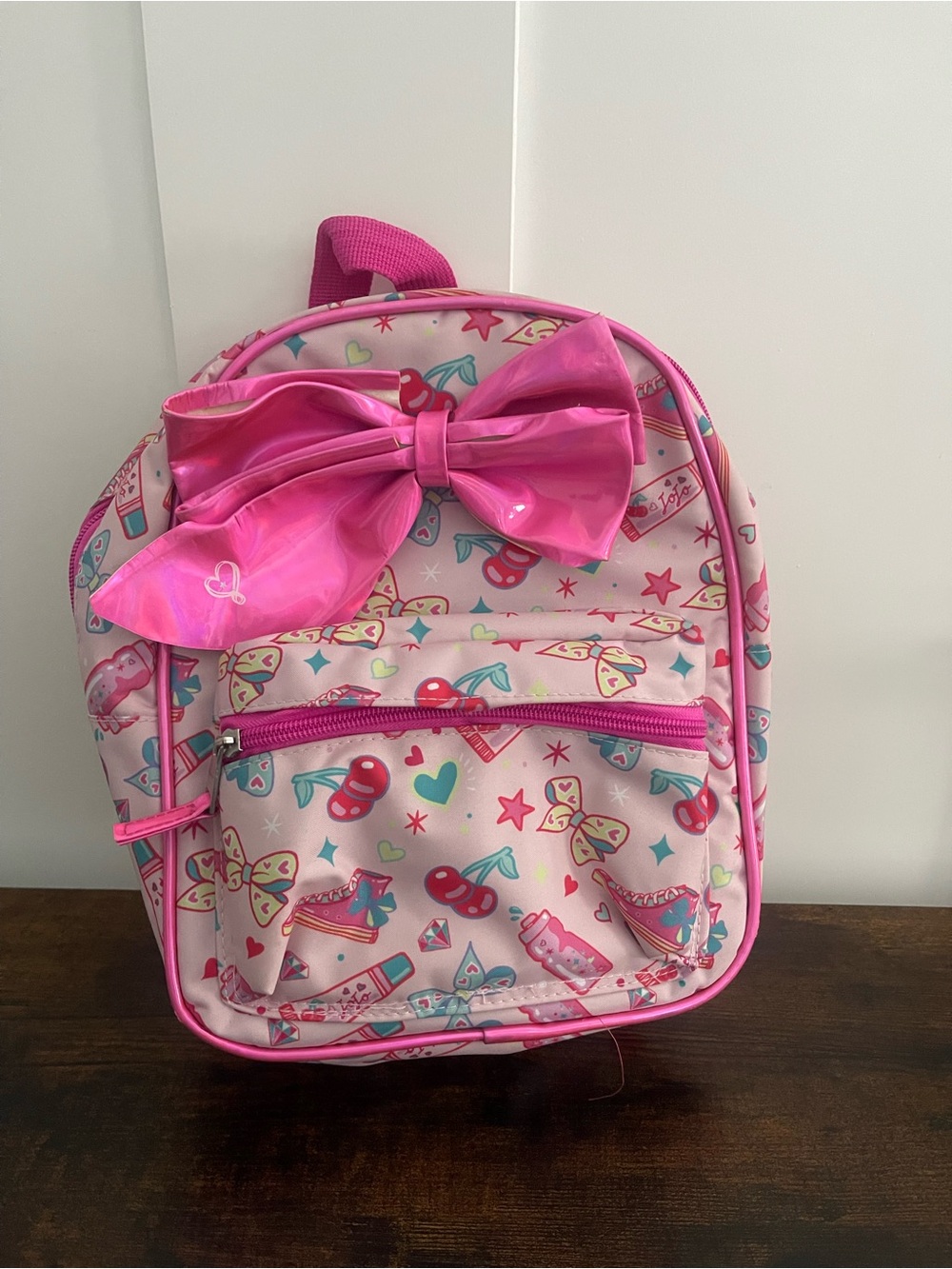 JoJo Siwa Pink Bow Kids Backpack with Playful Print